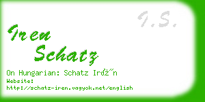 iren schatz business card